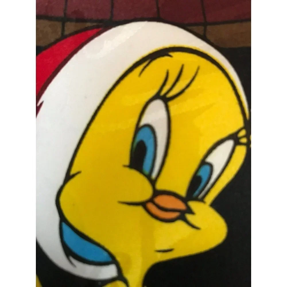 VTG Looney Tunes 1997 Christmas Sylvester & Tweety Holiday Classic Neck Tie
